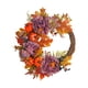 thumbnail image 4 of Guirnalda De Otoño Para Puerta Delantera, Guirnalda Artificial, Fiesta De Flores, Corona De Cosecha De Otoño, Flor Violeta, 4 of 5