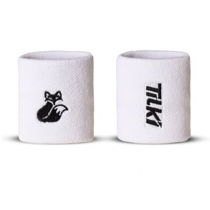 Tilki - Muñequera Corta Pro Terry Blanca X2 Tenis Padel