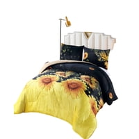 Genérico - Plumon De Invierno Plaza Y Media Girasol