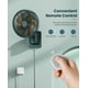 thumbnail image 4 of Ventilador de pared LEMOISTAR de 20 cm con mando a distancia, color verde y naranja, 4 of 7