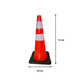 thumbnail image 2 of Cono De Seguridad Trafico 70 Cm 2 Cintas Reflectivas Base Negra, 2 of 4