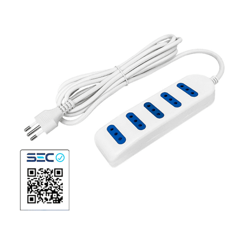 Vellmax - Alargador Blanco V-Soc-0135 3M 5 Tomas