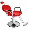 Nanofort - Sillon Barbero Silla Barberia Peluqueria Hidraulico Rojo