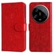 thumbnail image 1 of Funda tipo cartera FOXDOCK para Xiaomi 14 Ultra , diseño girasol en relieve, cuero PU, cierre magnético, soporte y tarjetero, 1 of 5
