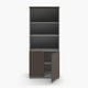 thumbnail image 1 of Gabinete Alto Librero 80x40x190 Wengue/Gris, 1 of 3