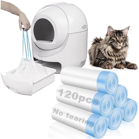 Bolsas para arena de gato Rastalola, paquete de 120, 63.5 x 40 cm, con cordón