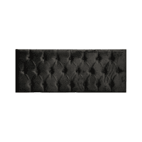 Importclick - Respaldo Elegante 1 Plaza Capitone 105X60 Cm Negro Felpa