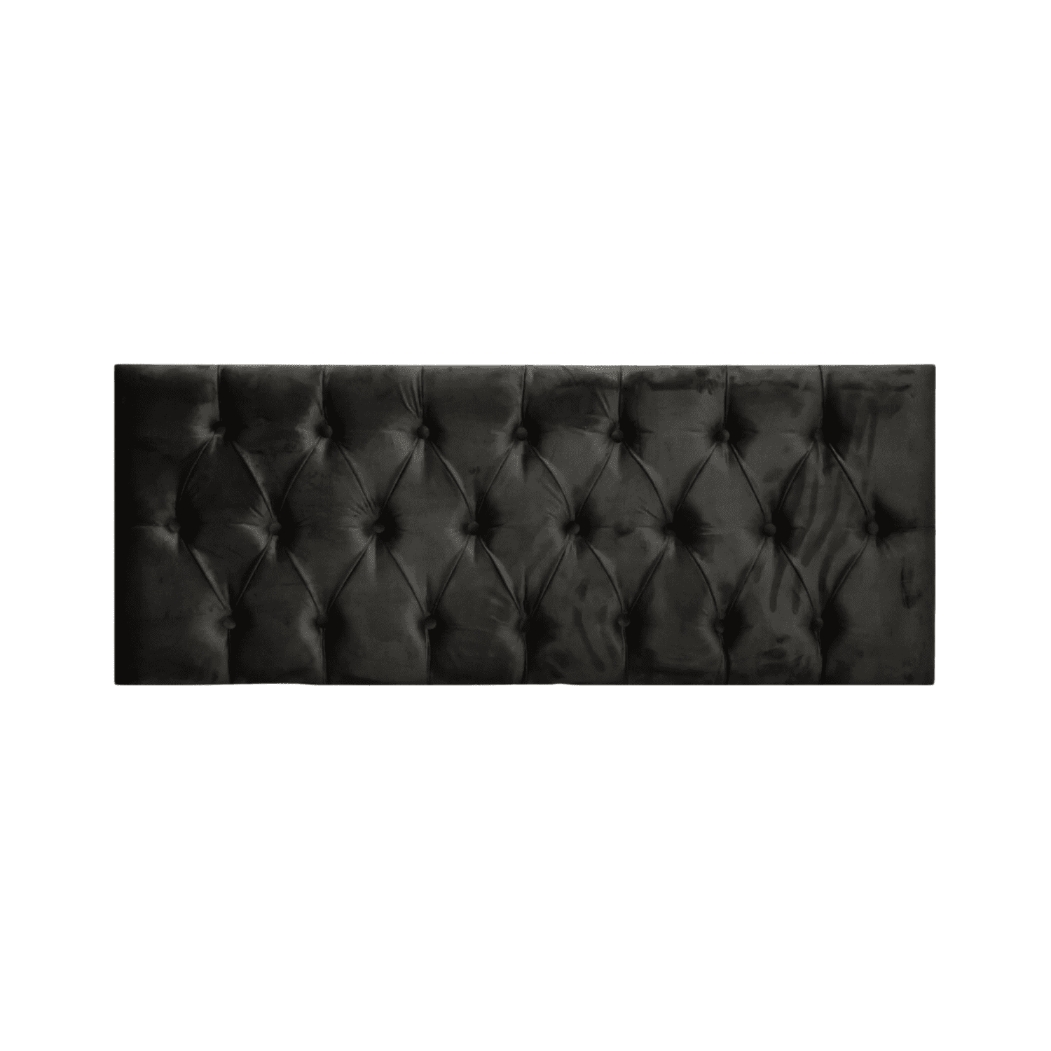 Importclick - Respaldo Elegante 1 Plaza Capitone 105x60 Cm Negro Felpa