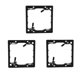 thumbnail image 1 of Placa de pared con soporte de montaje 3 módulos negra, paquete de 2 ANONION, 1 of 5