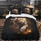 thumbnail image 3 of Cheetah Multi Colour Quilt Covers 3 Piece Set Duvet Cover Luxury Soft with Zipeer Closure Easy Care Quilt Bedding Set With Pillowcases Double, 3 of 3
