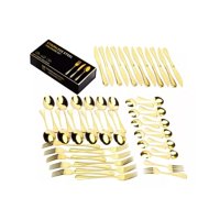 Importclick - Set 48 Piezas Cubiertos Cuchillería Acero Inoxidable