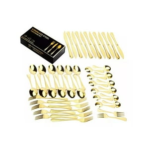 Importclick - Set 48 Piezas Cubiertos Cuchillería Acero Inoxidable