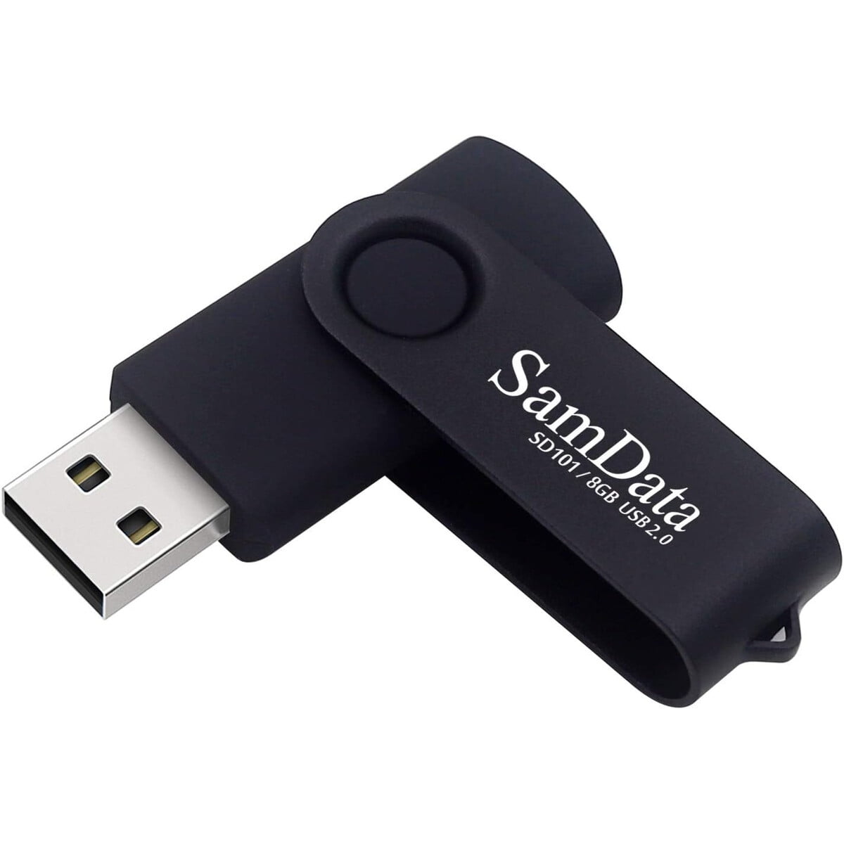 Samdata - Pendrive 8gb Usb 2 0 Giratorio Negro