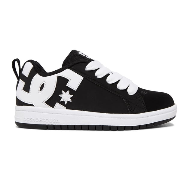 Zapatilla Kids Court Graffik Negro Blanco DC