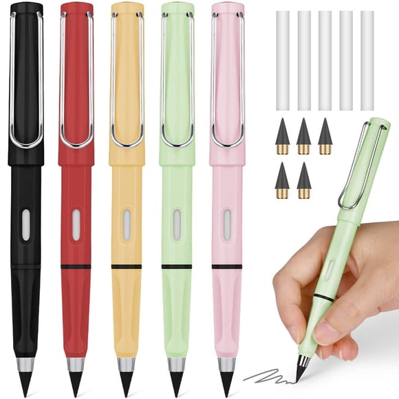 Lápices sin tinta Eternal Pencil Ainiv con goma de borrar, 5 juegos con extras