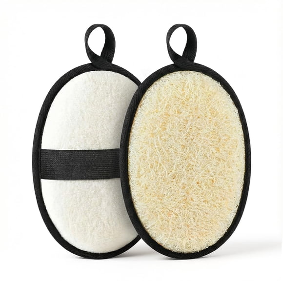 Esponja de Lufa para Ducha RIYNIBIY Pack de 2 Unidades - Lufa Natural