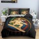 thumbnail image 1 of Sport Player Duvet Cover Skiing Action Bedding Set Teens Adults Extreme Sport Soft Black Polyester Quilt Cover Bed Sheets, 1 of 5