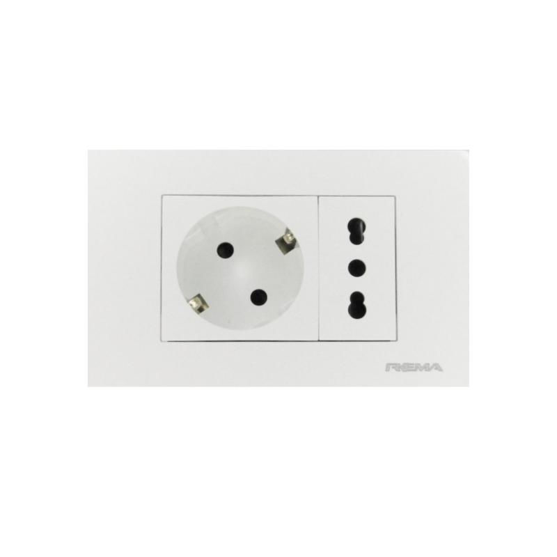 Ench. Schuko+ench.hembra10/16a 250v Marf.1 Unidad Rema