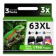 thumbnail image 1 of Cartucho De Tinta 63xl (2 Negros Y 1 Color Paquete De 3) Hp63 Xl, 1 of 6