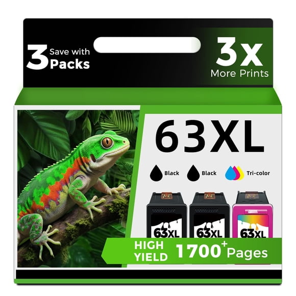 Cartucho De Tinta 63xl (2 Negros Y 1 Color Paquete De 3) Hp63 Xl