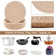 thumbnail image 4 of Tapetes de 18 cm para ollas y sartenes, 5 salvamanteles tejidos con cesta para platos calientes, agarraderas para cocina, accesorios de mesa resistentes al calor., 4 of 7