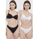 thumbnail image 1 of Sostén Mujer Bipack Liso Copa B Negro Blanco Corona, 1 of 5