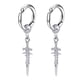 thumbnail image 5 of Pendientes De Acero Inoxidable Pendiente Largo Clip De Oreja Clip De Oreja Clip De Plata 2pcs, 5 of 5
