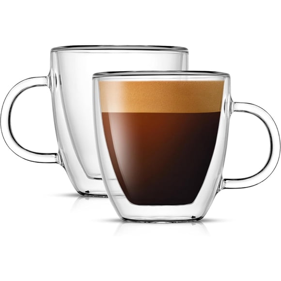 2 Tazas JoyJolt Savor de doble pared, 5.4 oz (160 ml)