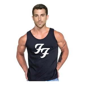 Persodesign - Polera Diseño Foo Fighters 1 Musculosa Tank Gym Life Talla M Negro Hombre