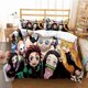 thumbnail image 1 of Anime Demon Slayer Nezuko Tanjirou Bedding Set Boys Girls Duvet Cover Pillowcase Bed Kids Adult, 1 of 5