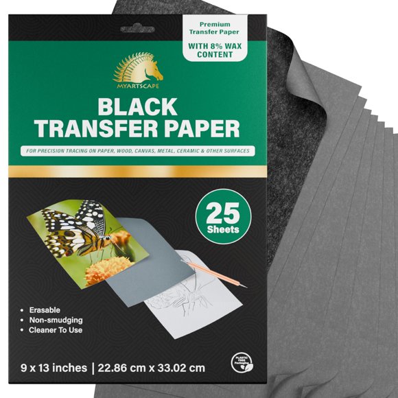 Papel de Transferencia MyArtscape 23 x 33 cm 25 Hojas Negras