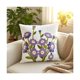 thumbnail image 1 of Pack 2 Cojín Funda Relleno Bordado 45 x 45 cm - Flores Moradas, 1 of 2