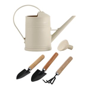 Ioensy - Regadera Con Pico Largo Para Regar Al Aire Libre Plantas Jardín Flores Verduras Beige