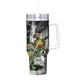 thumbnail image 2 of Las Tortugas Ninja Vaso aislado de acero inoxidable con asa, diseño temático, regalo para familia, amigos y fans; incluye pajita y encaja en el portavasos estándar, 40 oz, 2 of 6