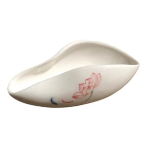 Bothyi - Recipiente Dosificador De Cerámica, Bandeja De Café Individual De Porcelana Para Buffet Doméstico, Pescado Y Loto
