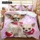 thumbnail image 1 of v144 Bed Sheets Twin Sze Bedding Sets Kids Winter Duvet Cover Sets Cartoon Dog Bed Set Full Size Boys Beddings / Pcs Bedclothes No Sheet Set 3-Piece Bedding Set (1 Duvet Cover + 2 Pillow Shams) Bed Sh, 1 of 5