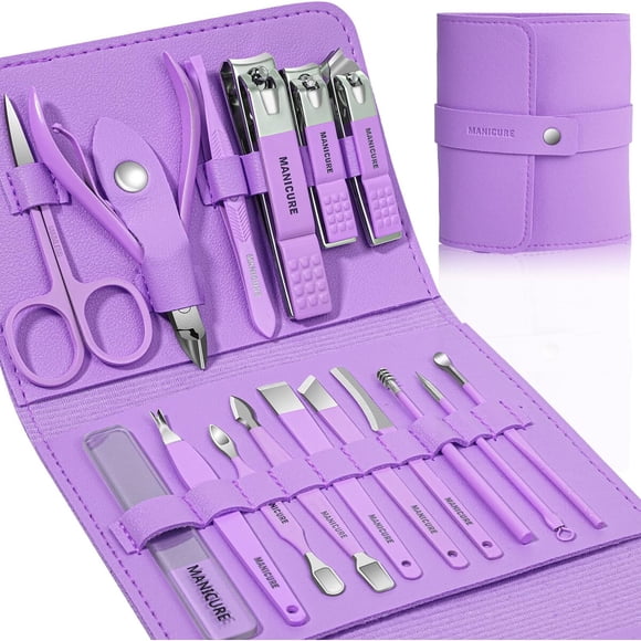Set de Manicure Leipple 16 Piezas Acero Inoxidable con Estuche