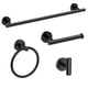 thumbnail image 1 of Juego de accesorios de baño USHOWER de acero inoxidable negro mate, 1 of 9