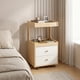 thumbnail image 1 of Velador Con Cajones Y Repisa Bicolor Con Rueda 80x40x43cm Mate Madera, 1 of 8