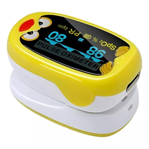 Maxcare - Oximetro Saturometro Digital De Pulso Pediatrico Infantil Niño Amarillo