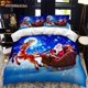 thumbnail image 1 of x2566 Bed SheetsChristmas Polywster Duvet Cover Set Size Winter Red Santa Claus Gift Merry Christmas For Boys Girls Teens Bedding Set 3-Piece Bedding Set (1 Duvet Cover + 2 Pillow Shams) nj2566, 1 of 5