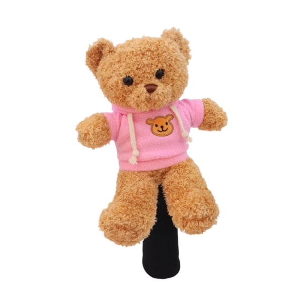 Funda de peluche para cabeza de palo de golf con diseño de oso, funda de madera para cabeza de driver, divertida, para golfistas, hombres, mujeres, am B