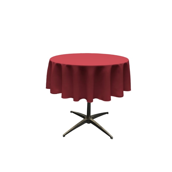Mantel de popelina de poliéster LA, redondo, 130 cm, color arándano