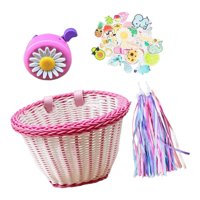 Ioensy - Cesta Decorativa Para Bicicleta Para Niños, Bonita Cesta Para Manillar Para Niños Y Niñas, Scooter