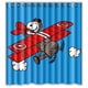 thumbnail image 1 of Cortina de ducha con diseño de perro Snoopy, divertida y linda caricatura, con ganchos, tamaño 66 x 72 pulgadas, 1 of 3