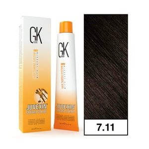 Gkhair - - Tintura Cream Color Permanente Vegana 100Ml + Oxidante - 7.11 Rubio Cenizo Intenso