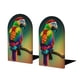 thumbnail image 1 of Loro Sujetalibros decorativos temáticos, tope para estantería con base antideslizante, uso dual para hogar y oficina - 2 piezas, 1 of 6
