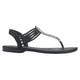 thumbnail image 1 of Sandalia Chalada Mujer Alki-5 Negro Plana, 1 of 6