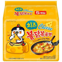 Buldak Ramen Cheese Samyang 140G*Pack 5 Bolsas