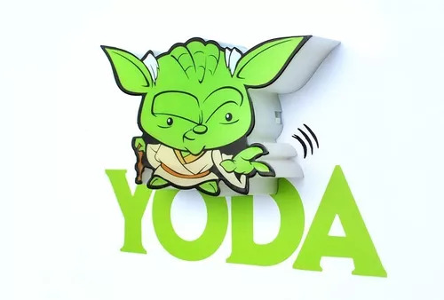 Fxlight - Lampara Mural 3D Mini Maestro Yoda Star Wars